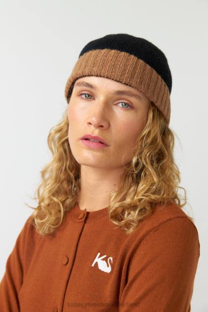 vrouwen pluizige muts Kate Sylvester accessoire 8LB4O304 zwart
