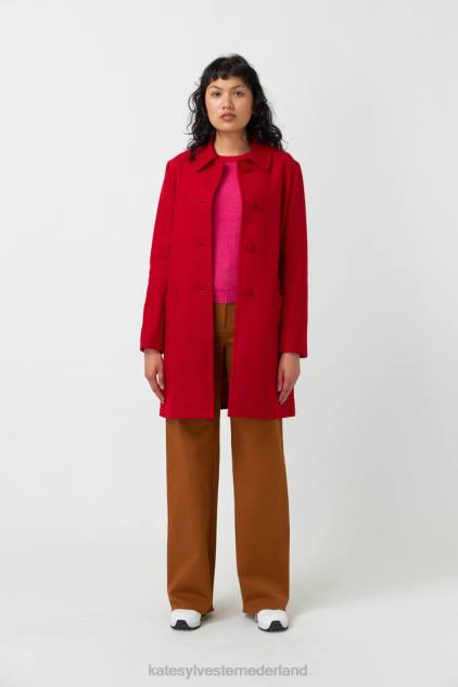vrouwen flanellen jas Kate Sylvester kleding 8LB4O262 rood