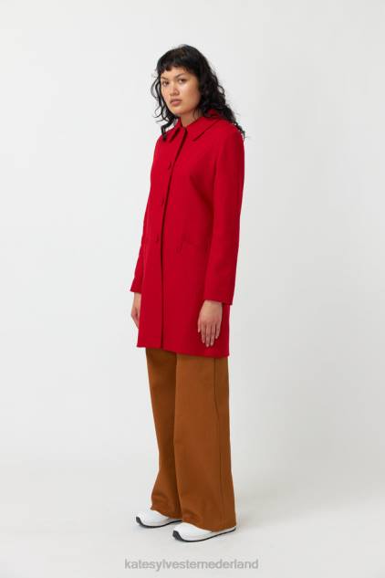 vrouwen flanellen jas Kate Sylvester kleding 8LB4O262 rood
