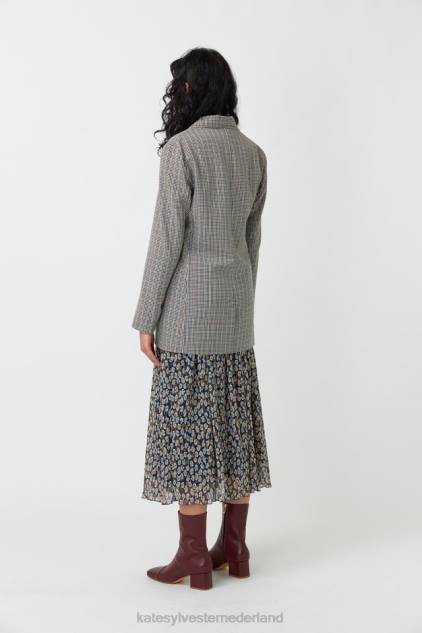 vrouwen geruite blazer Kate Sylvester kleding 8LB4O270 zandsteen