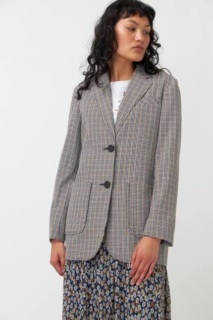 vrouwen geruite blazer Kate Sylvester kleding 8LB4O270 zandsteen