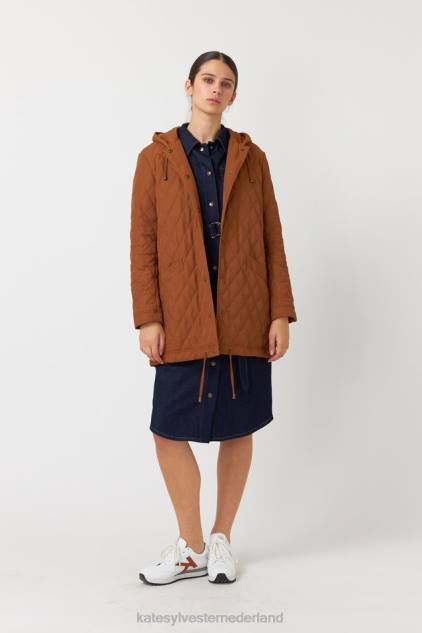 vrouwen gewatteerde parka Kate Sylvester kleding 8LB4O67 tabak