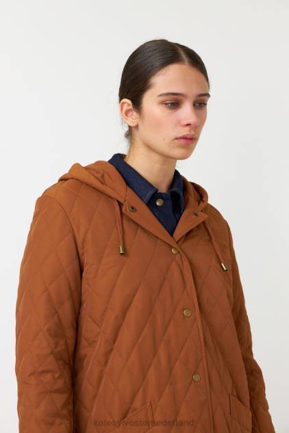 vrouwen gewatteerde parka Kate Sylvester kleding 8LB4O67 tabak