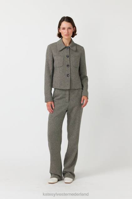 vrouwen zuster jas Kate Sylvester kleding 8LB4O273 tweed