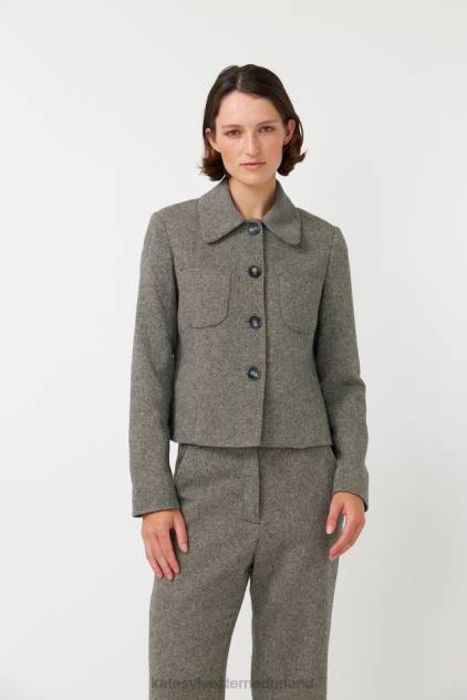 vrouwen zuster jas Kate Sylvester kleding 8LB4O273 tweed