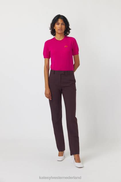 vrouwen Leonard broek Kate Sylvester kleding 8LB4O249 mahonie