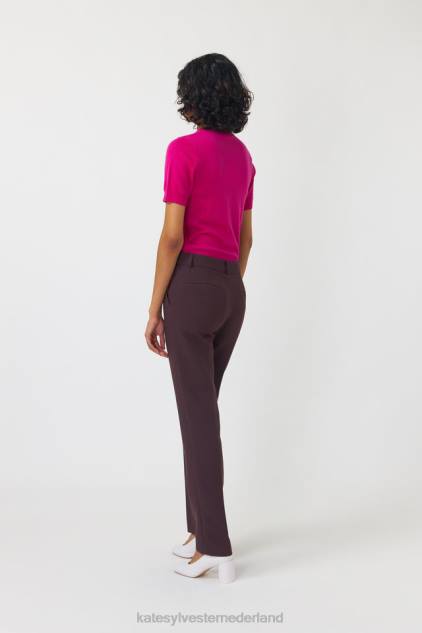vrouwen Leonard broek Kate Sylvester kleding 8LB4O249 mahonie