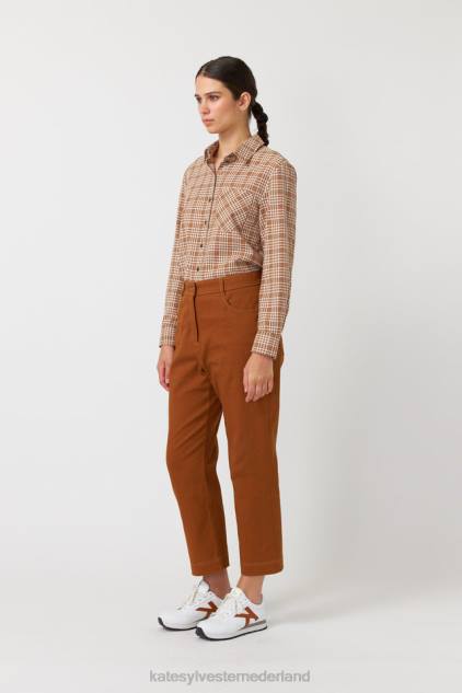 vrouwen denim cropped broek Kate Sylvester kleding 8LB4O254 whisky