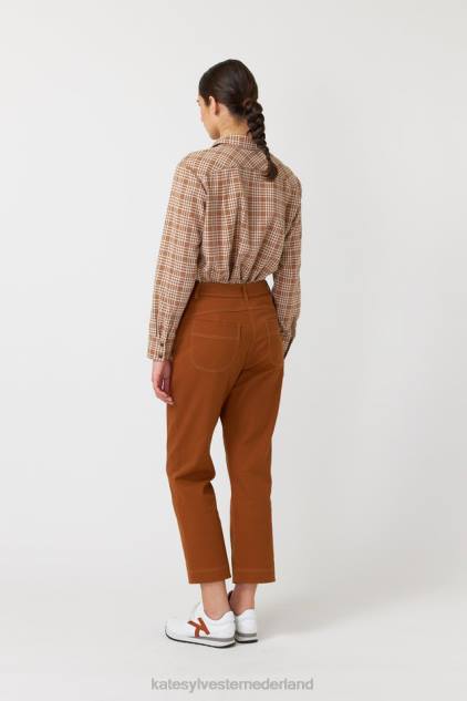 vrouwen denim cropped broek Kate Sylvester kleding 8LB4O254 whisky