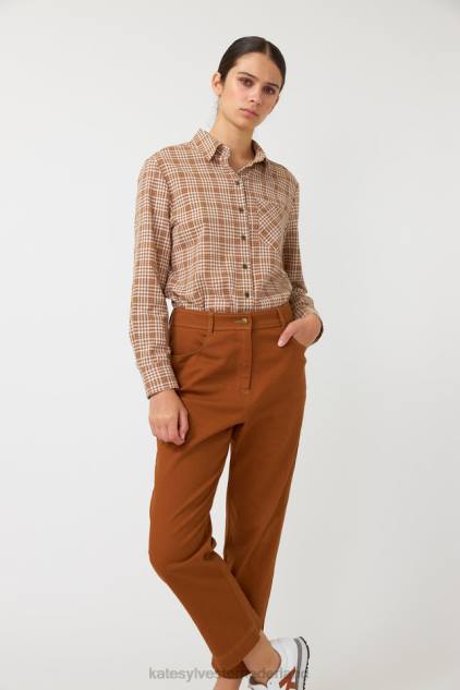 vrouwen denim cropped broek Kate Sylvester kleding 8LB4O254 whisky