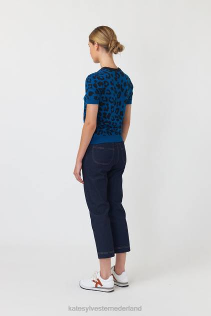 vrouwen denim cropped broek Kate Sylvester kleding 8LB4O71 indigo