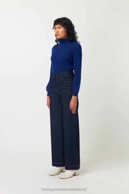 vrouwen geribbelde trui Kate Sylvester kleding 8LB4O26 inkt