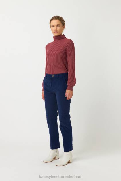 vrouwen geribbelde trui Kate Sylvester kleding 8LB4O45 roos