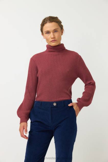 vrouwen geribbelde trui Kate Sylvester kleding 8LB4O45 roos
