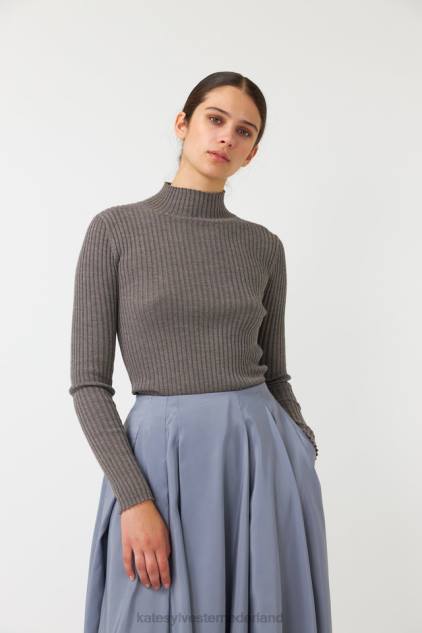 vrouwen zora magere rib Kate Sylvester kleding 8LB4O60 rook