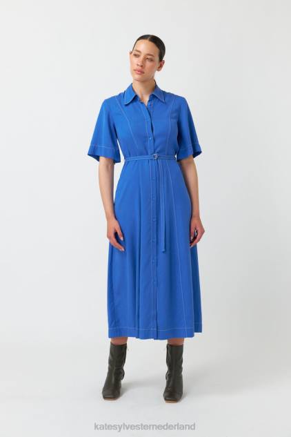 vrouwen Bernadette overhemdjurk Kate Sylvester kleding 8LB4O123 blauw