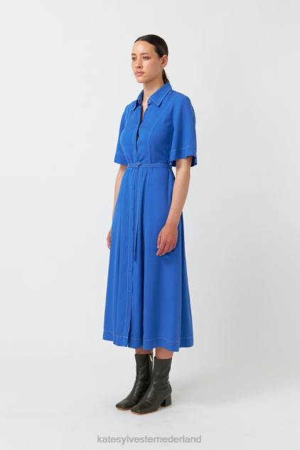 vrouwen Bernadette overhemdjurk Kate Sylvester kleding 8LB4O123 blauw