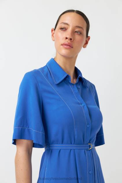 vrouwen Bernadette overhemdjurk Kate Sylvester kleding 8LB4O123 blauw