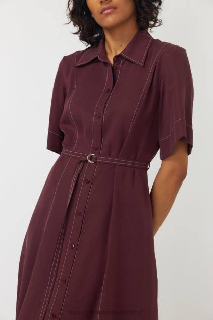 vrouwen Bernadette overhemdjurk Kate Sylvester kleding 8LB4O85 pruim