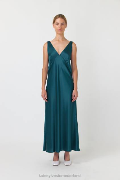 vrouwen Faye slipdress Kate Sylvester kleding 8LB4O118 smaragd