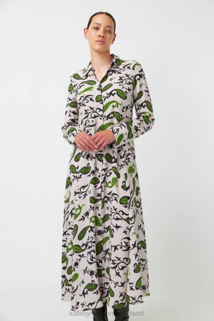 vrouwen Freya overhemdjurk Kate Sylvester kleding 8LB4O121 gras