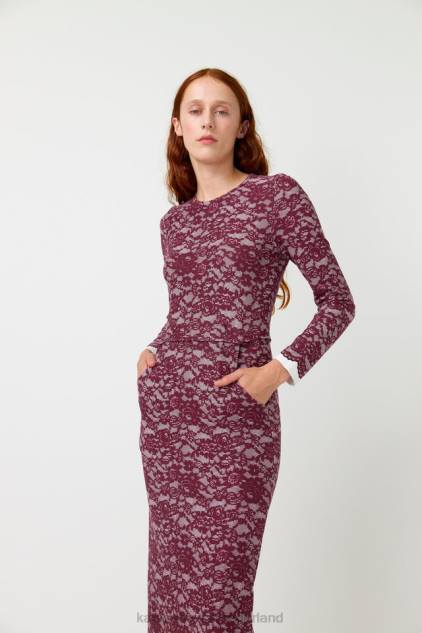 vrouwen Roze maxi-jurk Kate Sylvester kleding 8LB4O83 pruim