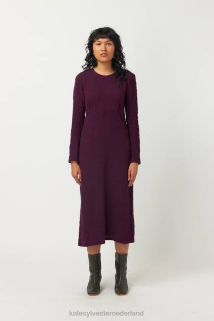 vrouwen gekreukelde jurk Kate Sylvester kleding 8LB4O53 Bordeaux
