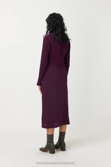 vrouwen gekreukelde jurk Kate Sylvester kleding 8LB4O53 Bordeaux