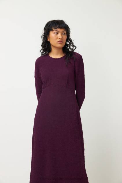 vrouwen gekreukelde jurk Kate Sylvester kleding 8LB4O53 Bordeaux