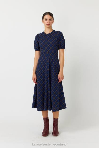 vrouwen geruite jurk Kate Sylvester kleding 8LB4O88 inkt