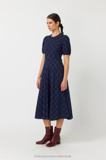 vrouwen geruite jurk Kate Sylvester kleding 8LB4O88 inkt