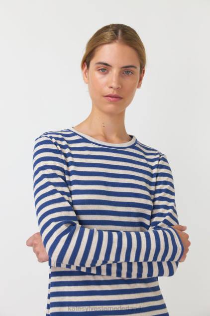 vrouwen gestreepte jurk Kate Sylvester kleding 8LB4O138 inkt streep