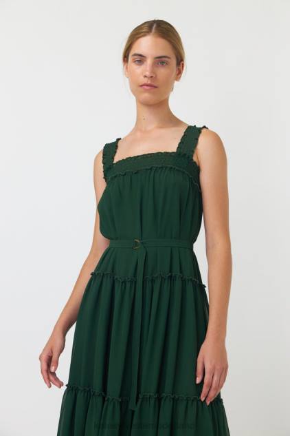 vrouwen golvende gelaagde jurk Kate Sylvester kleding 8LB4O131 smaragd