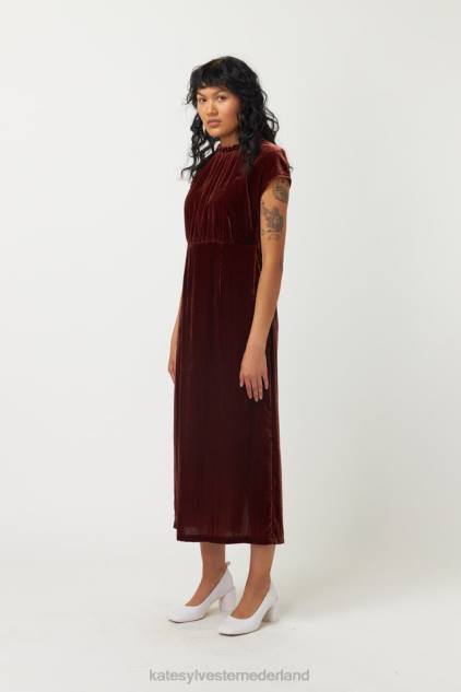 vrouwen heda jurk Kate Sylvester kleding 8LB4O38 espresso