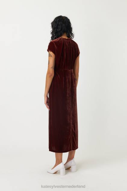 vrouwen heda jurk Kate Sylvester kleding 8LB4O38 espresso