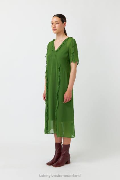 vrouwen isadora-jurk Kate Sylvester kleding 8LB4O119 gras