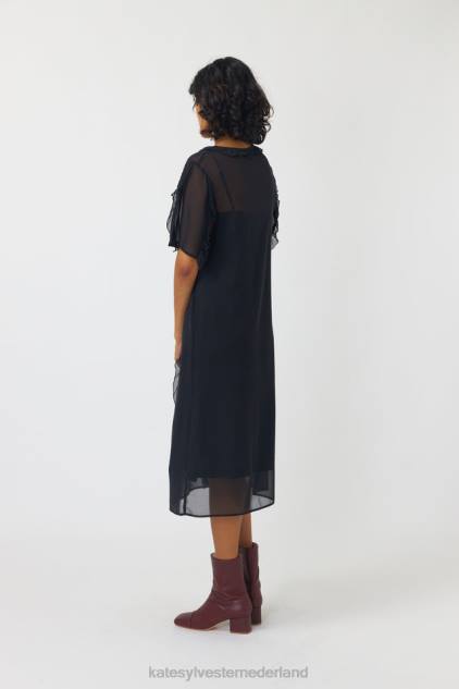 vrouwen isadora-jurk Kate Sylvester kleding 8LB4O126 zwart