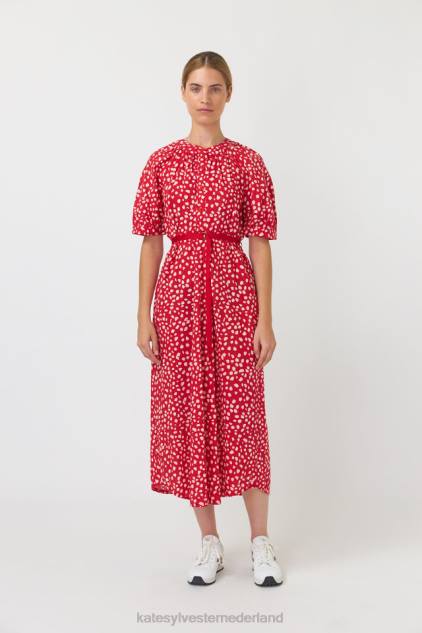 vrouwen kiezels jurk Kate Sylvester kleding 8LB4O146 rood