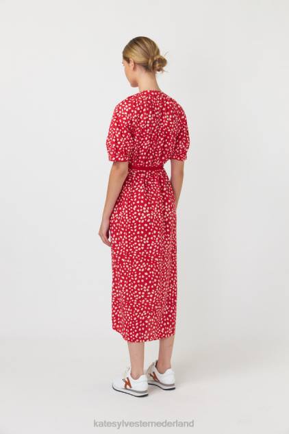 vrouwen kiezels jurk Kate Sylvester kleding 8LB4O146 rood