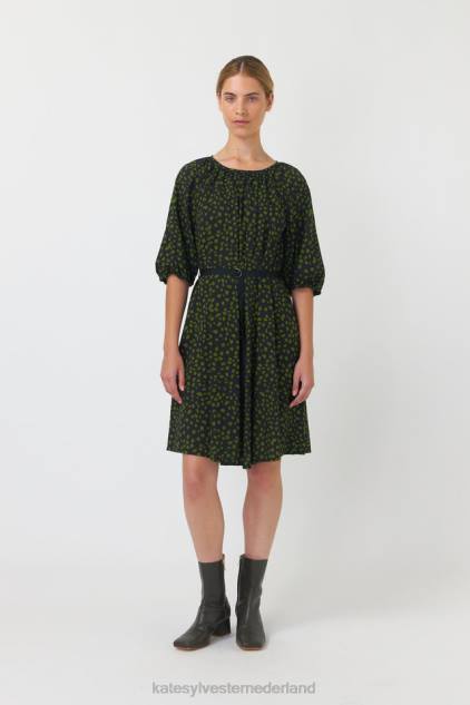 vrouwen kiezelstenen kieljurk Kate Sylvester kleding 8LB4O133 zwart