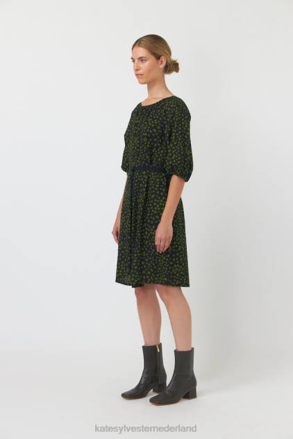 vrouwen kiezelstenen kieljurk Kate Sylvester kleding 8LB4O133 zwart