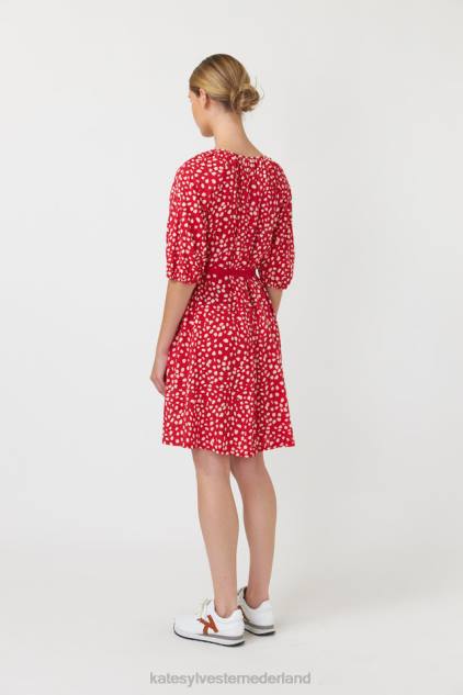 vrouwen kiezelstenen kieljurk Kate Sylvester kleding 8LB4O147 rood