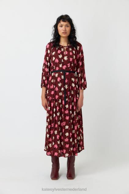 vrouwen magnolia-jurk Kate Sylvester kleding 8LB4O86 espresso