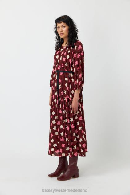 vrouwen magnolia-jurk Kate Sylvester kleding 8LB4O86 espresso