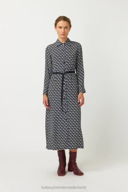 vrouwen marion overhemdjurk Kate Sylvester kleding 8LB4O10 zwart wit