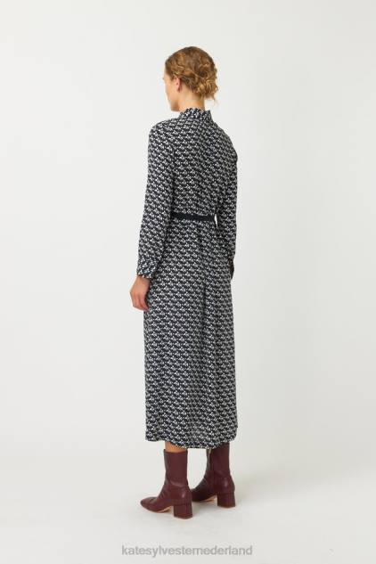 vrouwen marion overhemdjurk Kate Sylvester kleding 8LB4O10 zwart wit