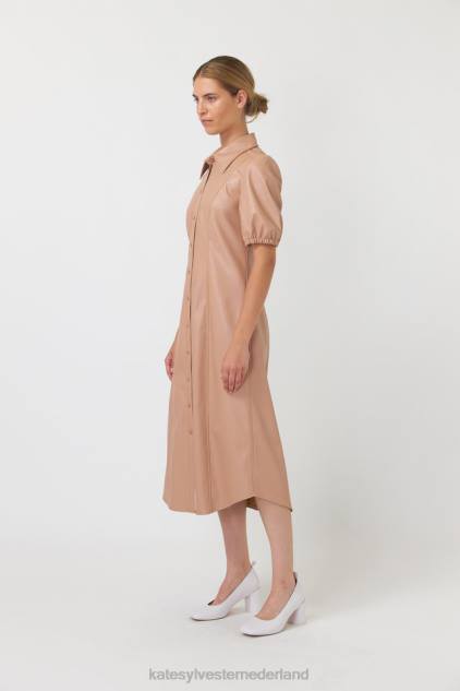 vrouwen olijfkleurige overhemdjurk Kate Sylvester kleding 8LB4O113 latte