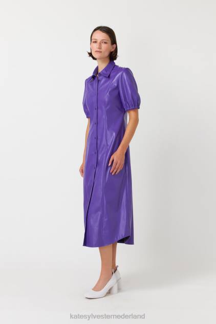 vrouwen olijfkleurige overhemdjurk Kate Sylvester kleding 8LB4O114 paars