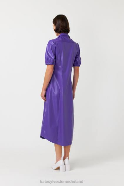 vrouwen olijfkleurige overhemdjurk Kate Sylvester kleding 8LB4O114 paars
