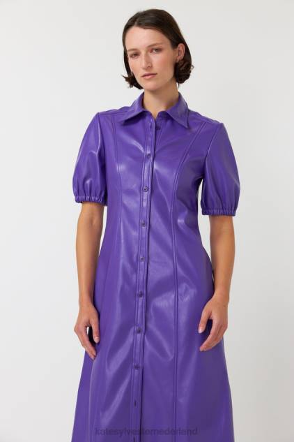 vrouwen olijfkleurige overhemdjurk Kate Sylvester kleding 8LB4O114 paars
